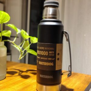 Termo acero waterdog 1000ml negro