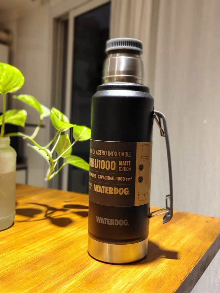Termo acero waterdog 1000ml negro